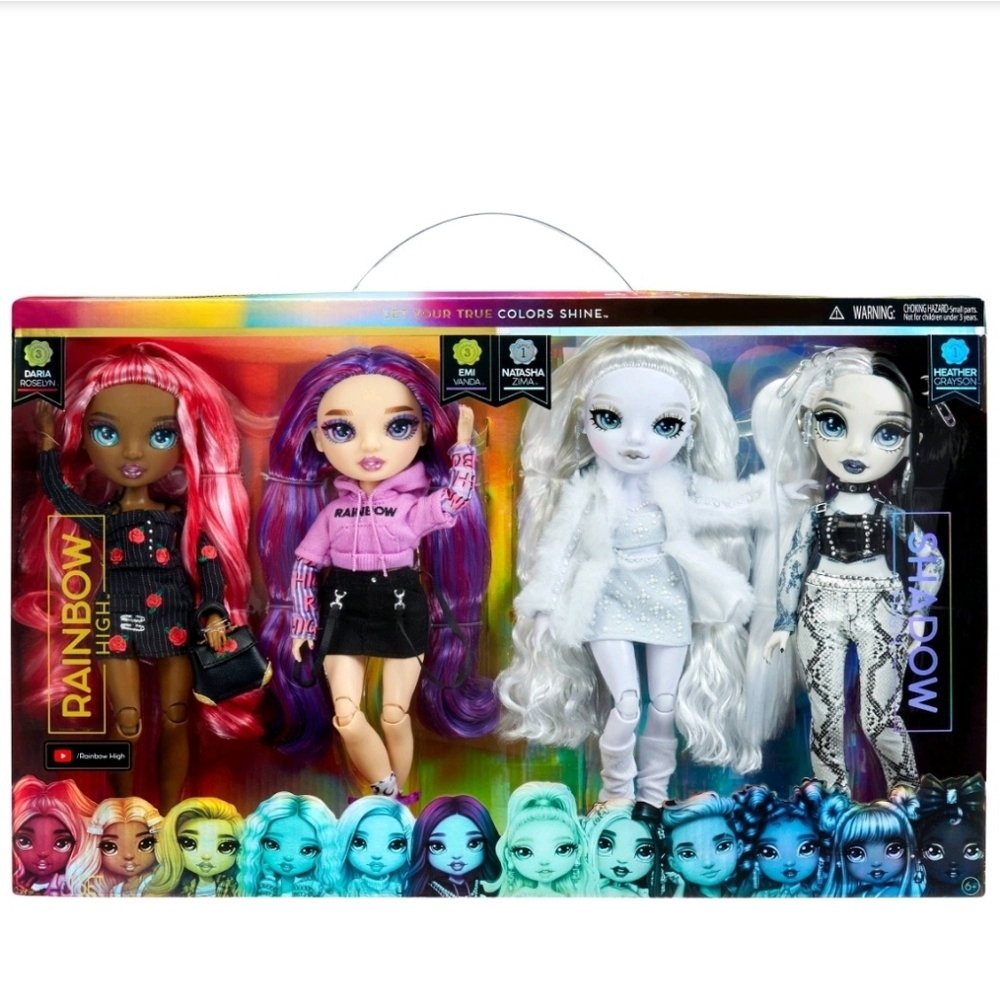 Rainbow High & Shadow High Fashion Doll Set 4pk